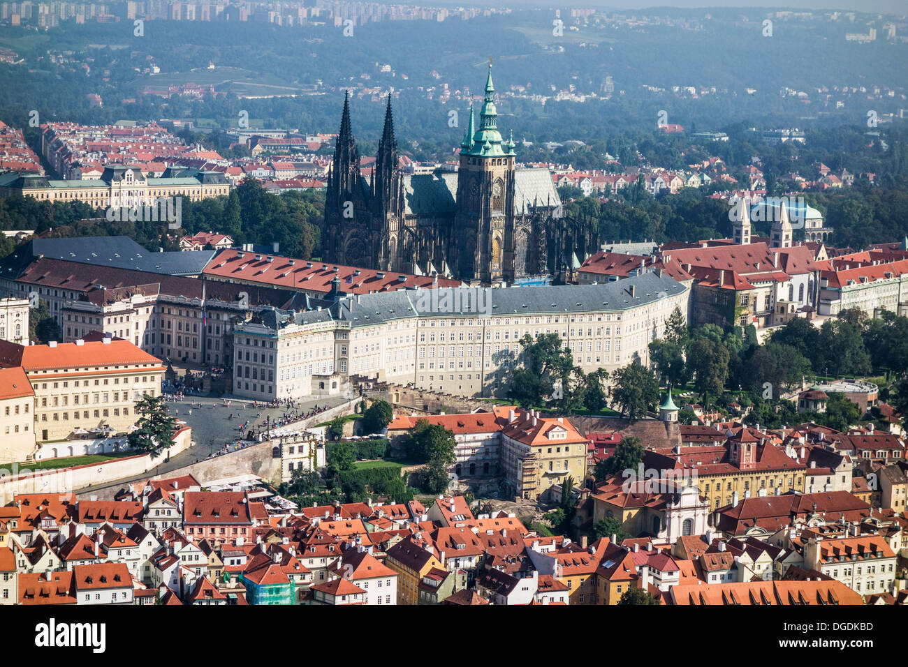 Beautiful landscape of Prague Castle Stock Photo
