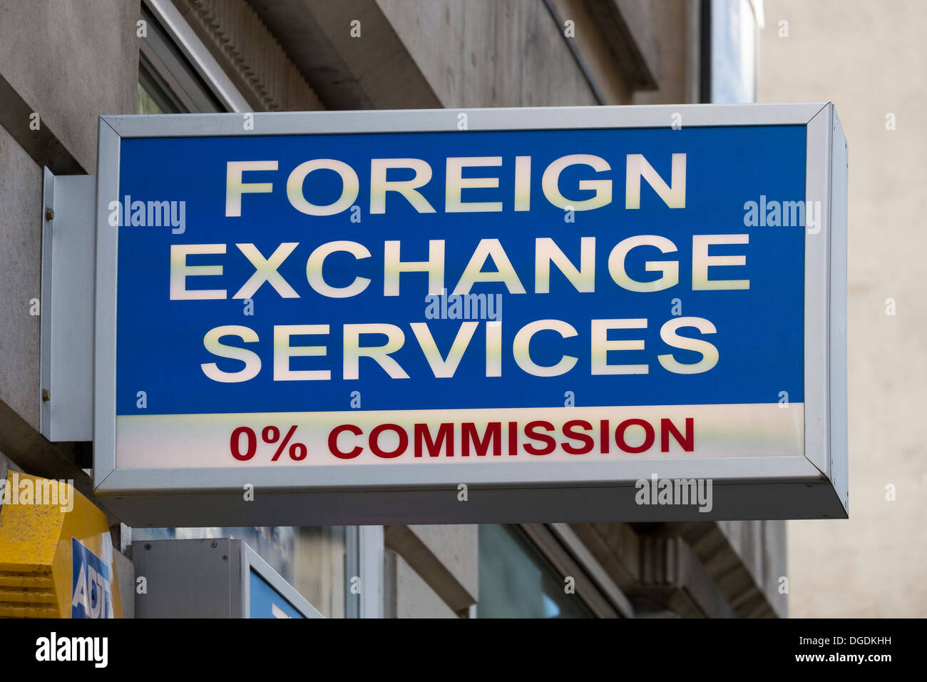 Currency Exchange Shop Sign Stock Photo Alamy
