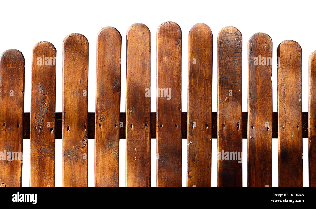 wooden fence isolated on white background Stock Photo - Alamy