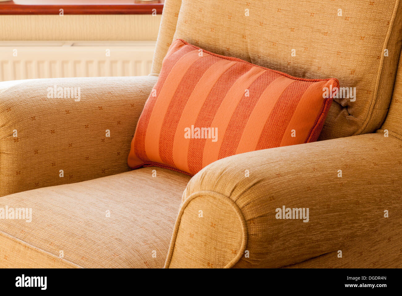 comfortable arm chair in a room Stock Photo
