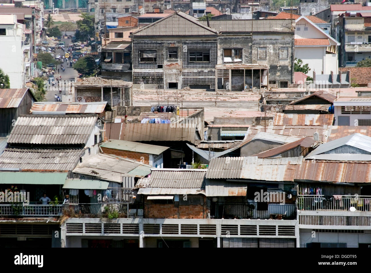 Phnom Penh Cambodia's population density is on display in this urban cityscape Stock Photo Alamy