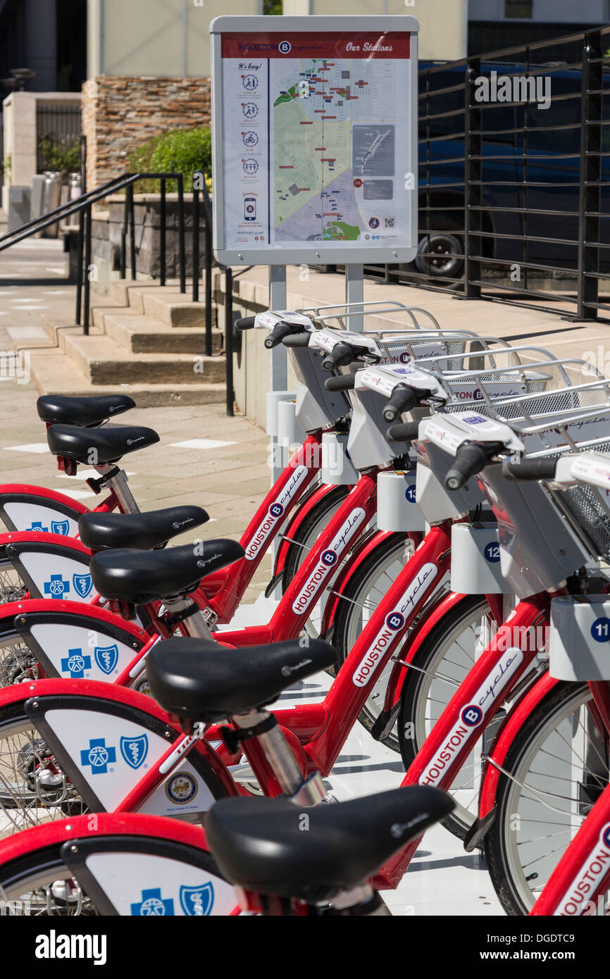 B cycles at B station Houston Texas Stock Photo Alamy