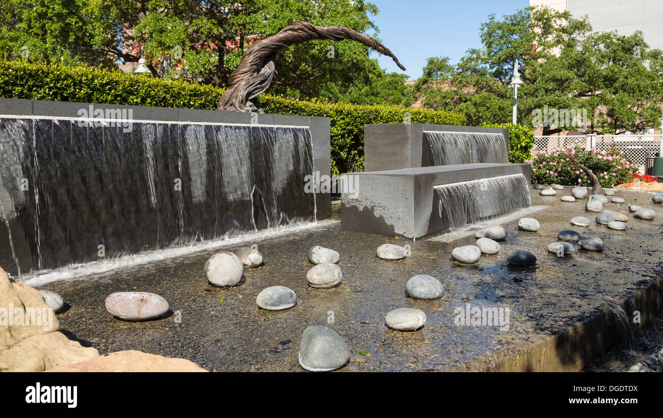 Fountains at Lauren's Garden Market Square Houston Texas USA Stock