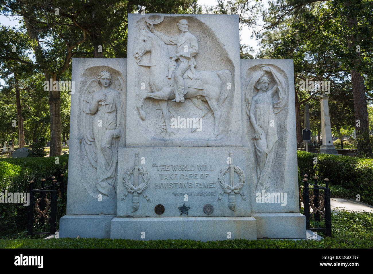 Sam Houstons Grave Huntsville Texas Stock Photo