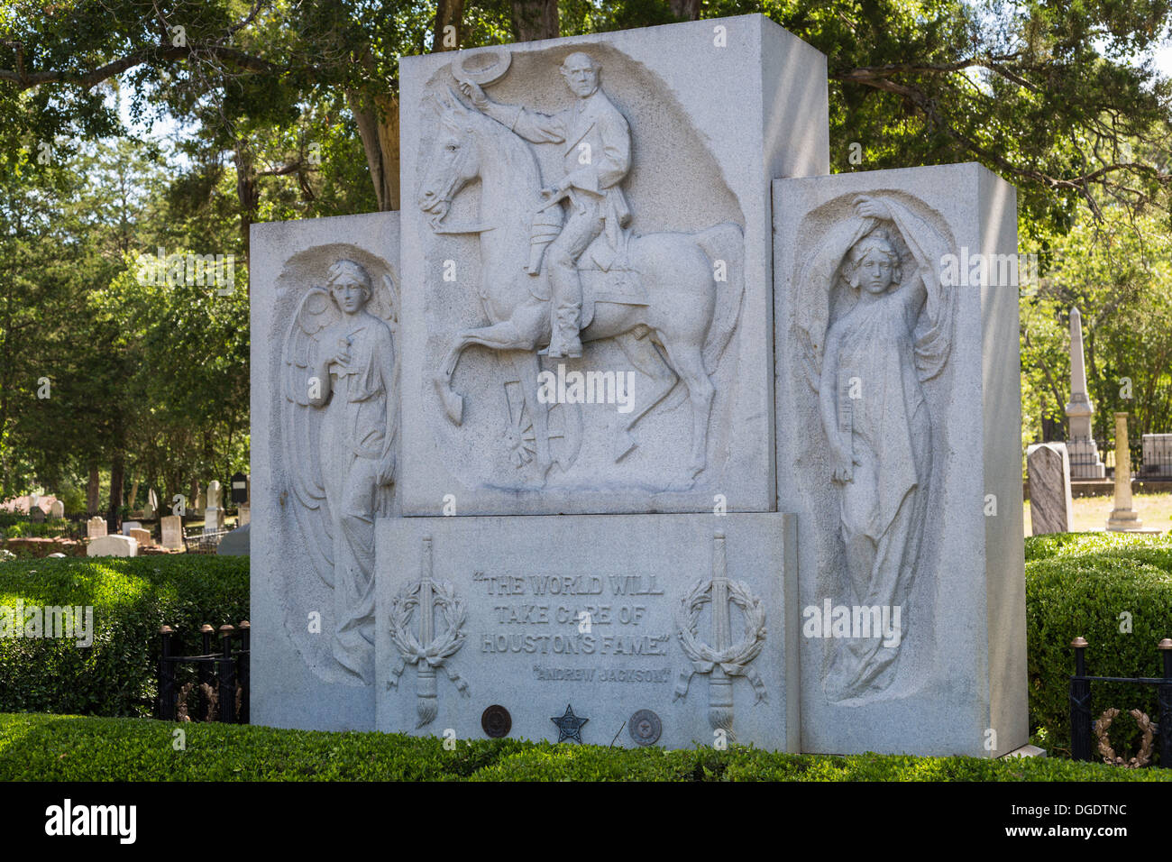Sam Houstons Grave Huntsville Texas Stock Photo