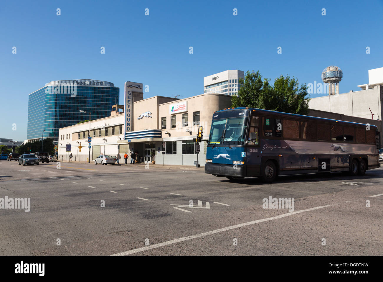 Greyhound bus station Dallas Texas USA Stock Photo