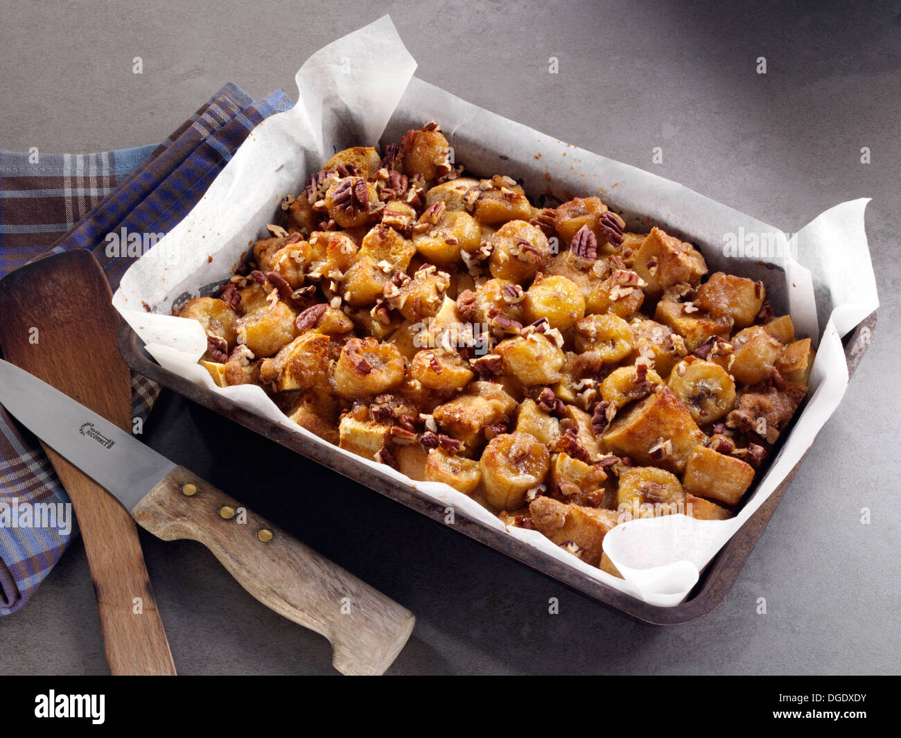 Banana Foster French toast bake Stock Photo Alamy