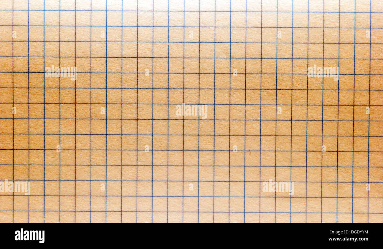 brown squared paper sheet background Stock Photo