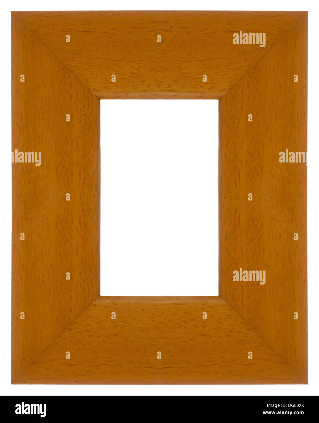 Wooden picture frame isolated on white background Stock Photo - Alamy