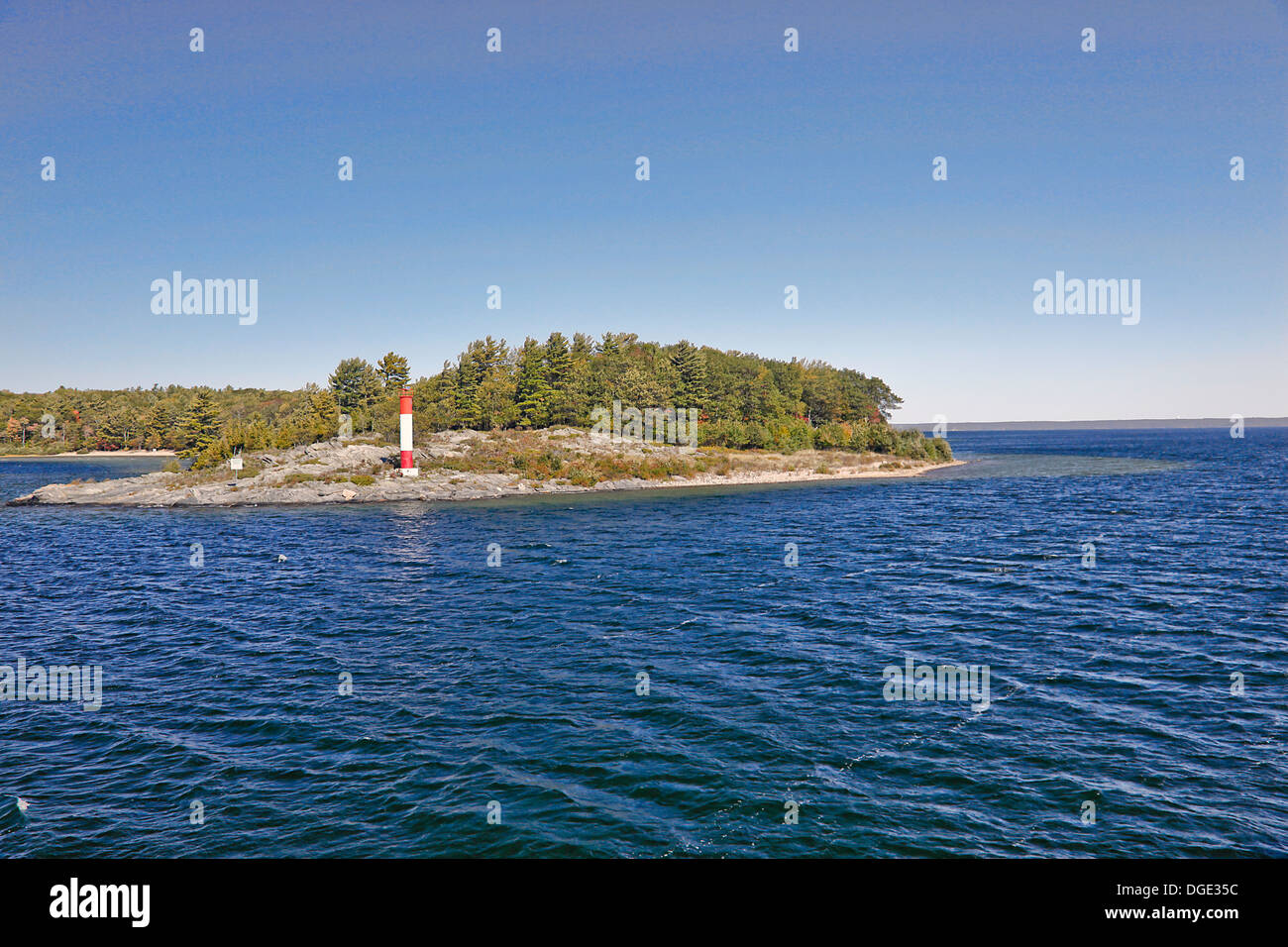 Lighthouse on Kilbear Point on 30,000 Islands on Bay, Lake