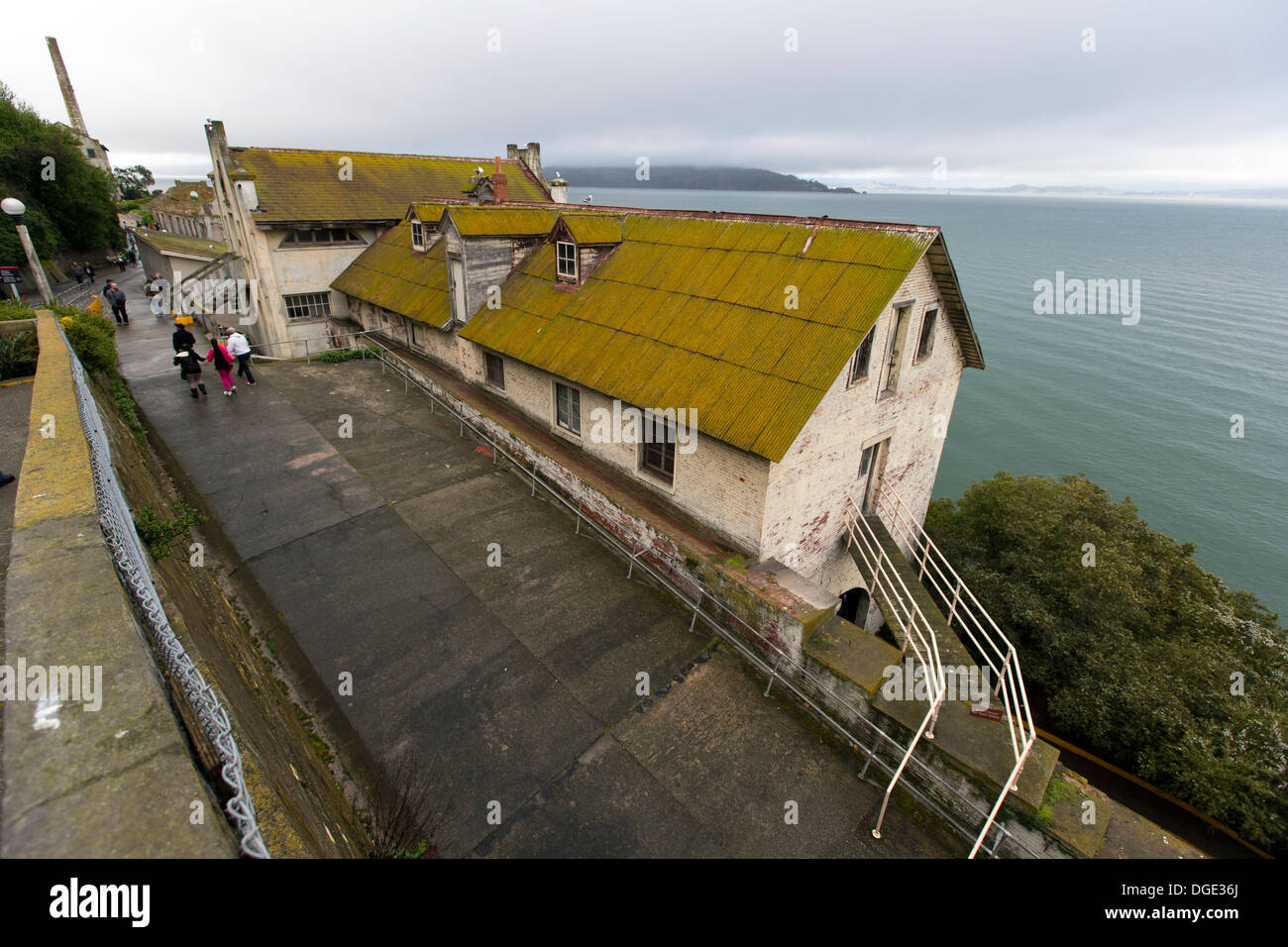 Alcatraz Guard House, Alcatraz Island, San Francisco Bay, California, USA Stock Photo