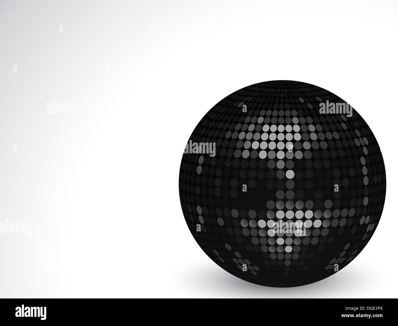 3D Black Disco Ball Background on a White Background Stock Photo Alamy
