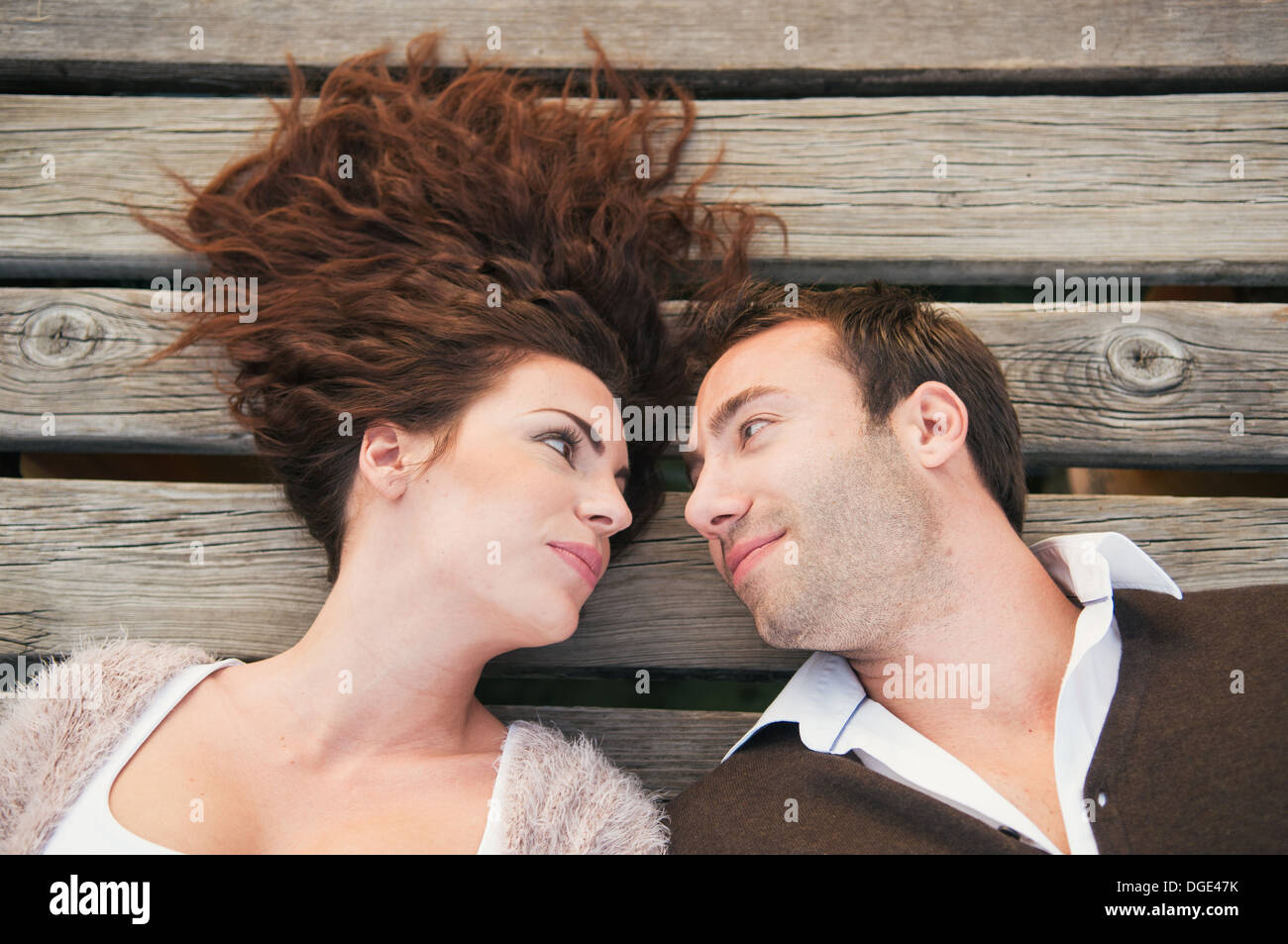 Happy real couple in love Stock Photo - Alamy