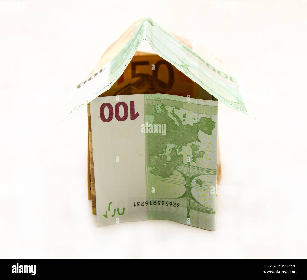 A house made with euros Stock Photo Alamy