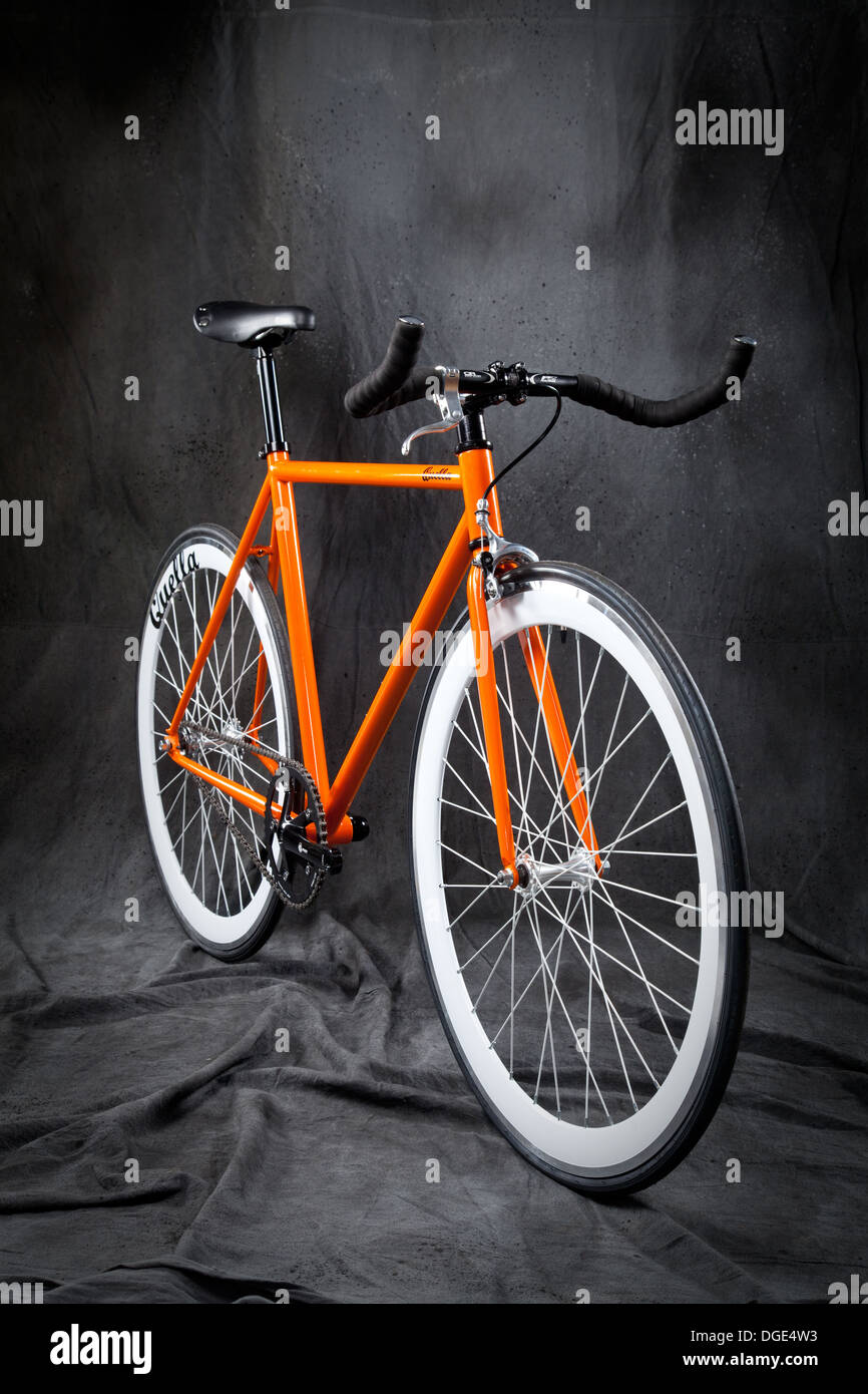 Fixed gear bicycle. Stock Photo