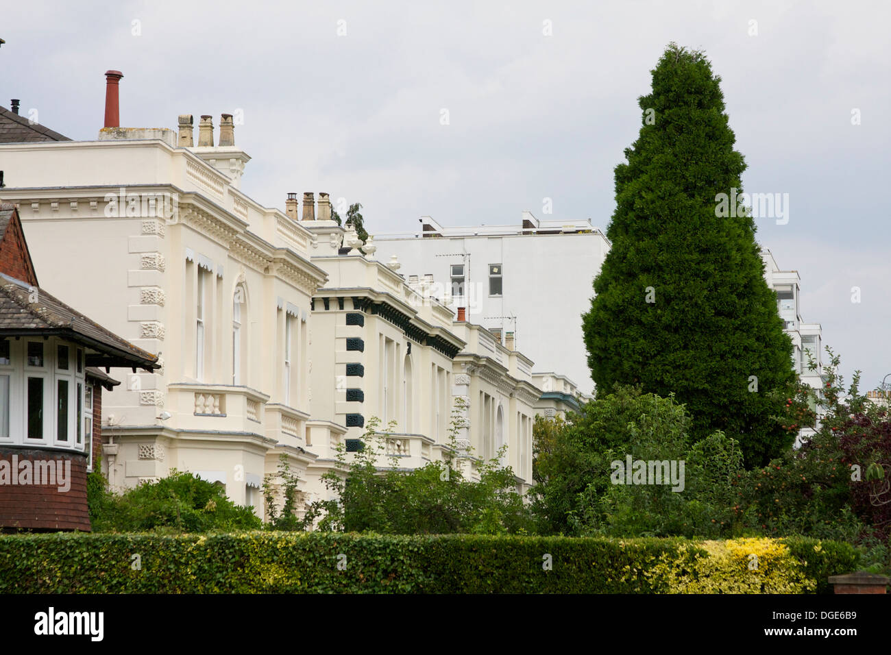 House and gardens, Newbold Terrace, Leamington Spa Stock Photo Alamy