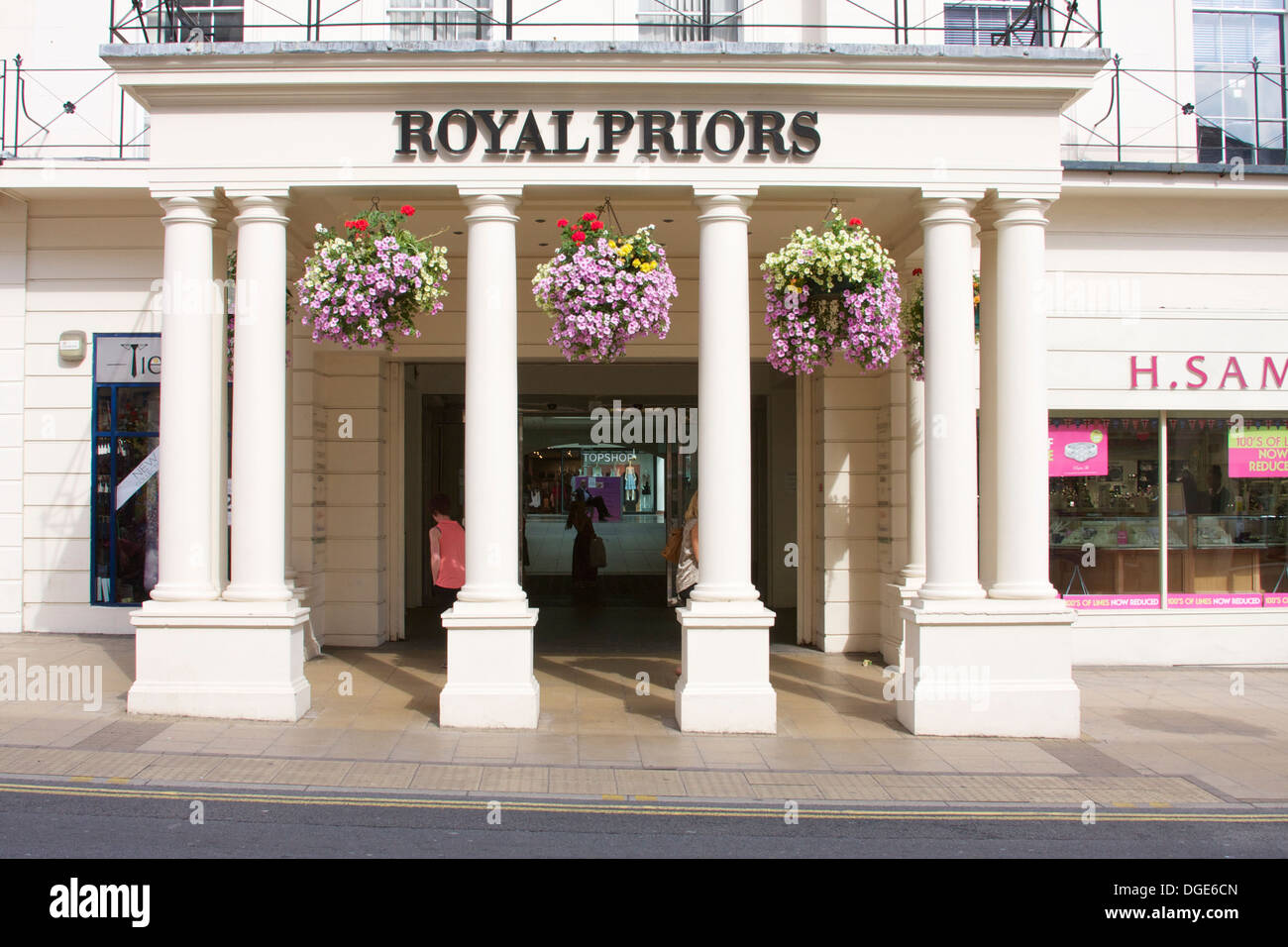Entrance to the Royal Priors shopping centre, Leamington Spa Stock