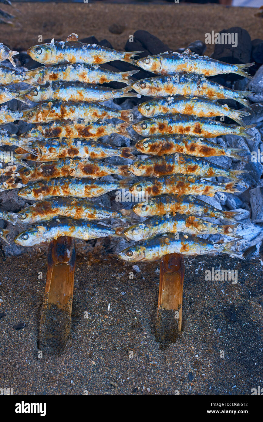 Sardine Espeto in Malaga