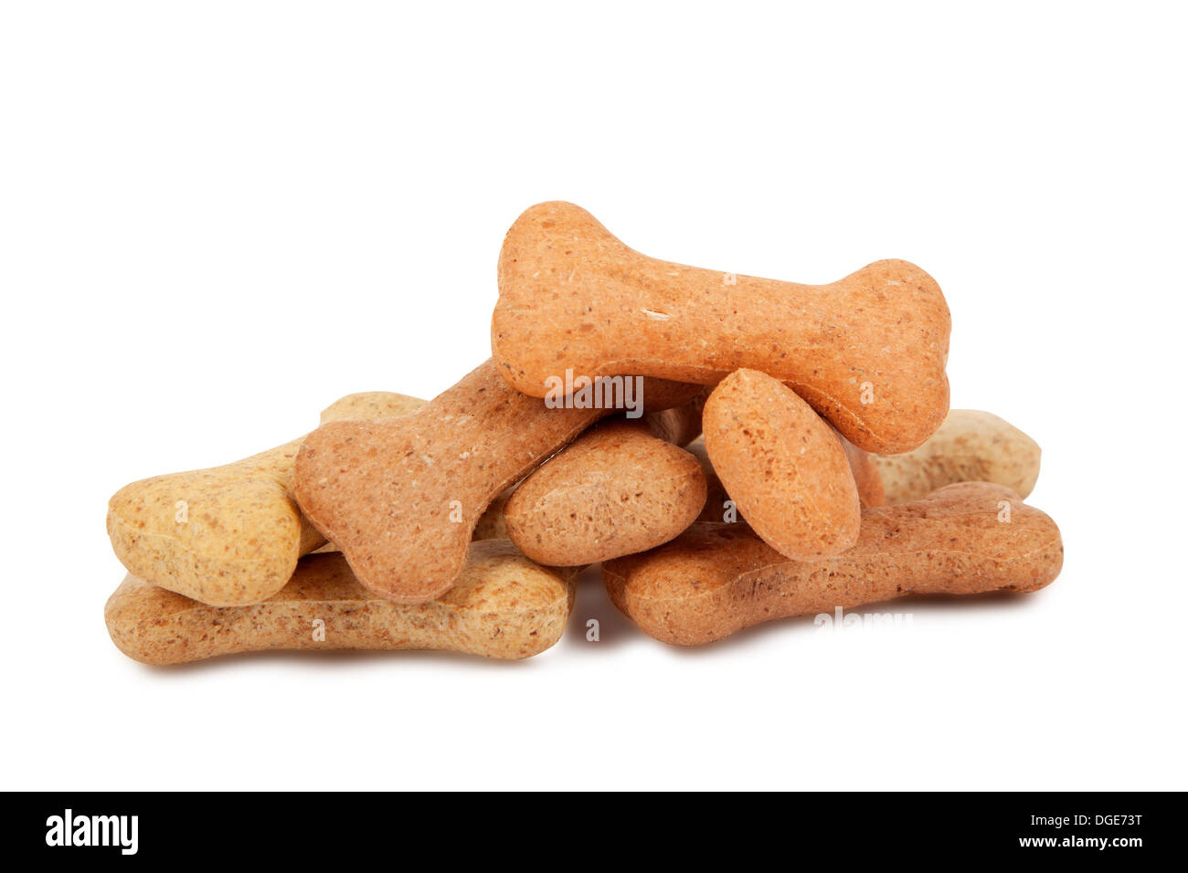 Small bones for dog. Dog snack. Foodie Puppies Flavor Bone Shaped Biscuits  for Dogs. Isolated on white background with shadow reflection. With clippin  Stock Photo - Alamy