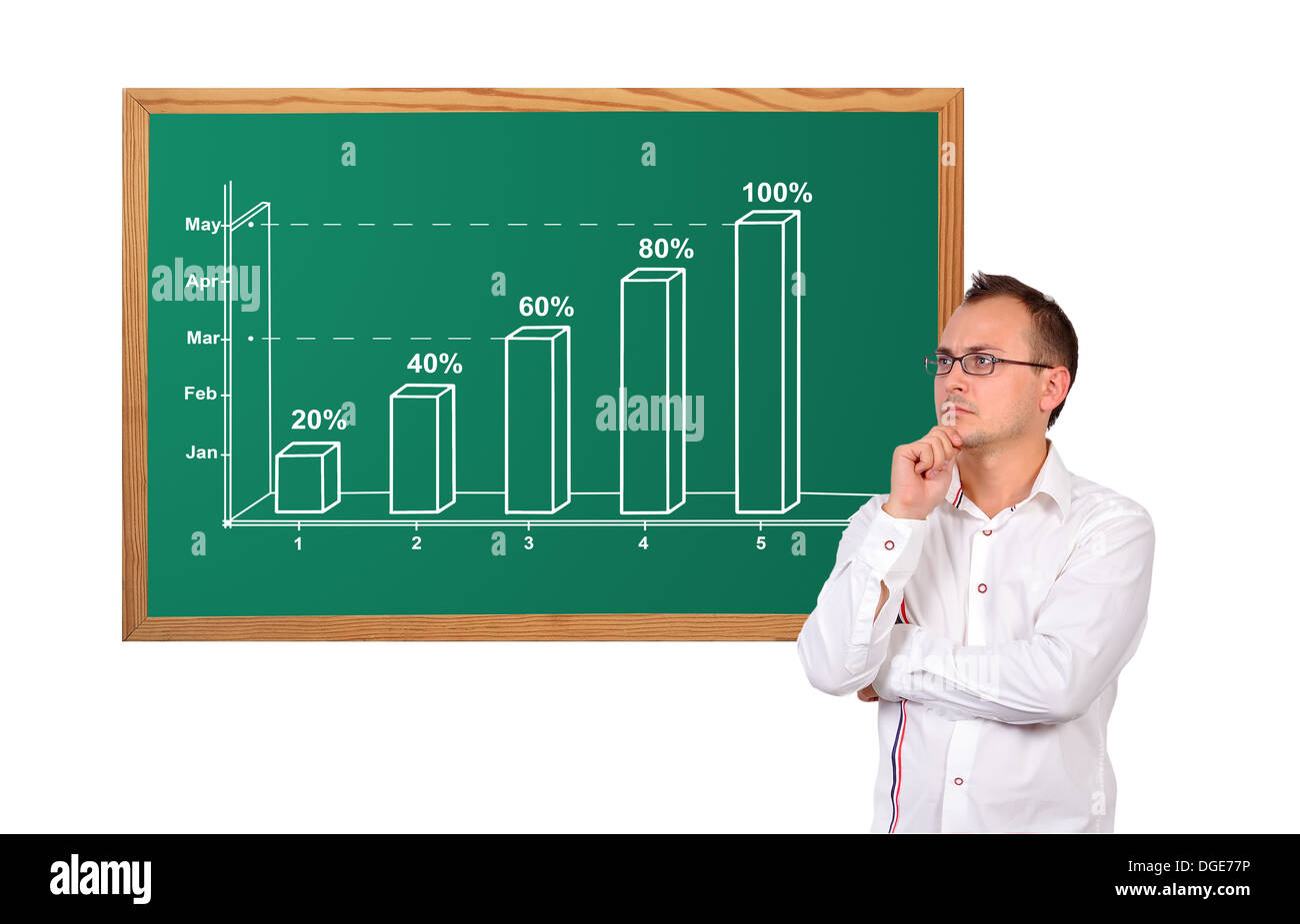 Man presentation chart Cut Out Stock Images & Pictures - Alamy