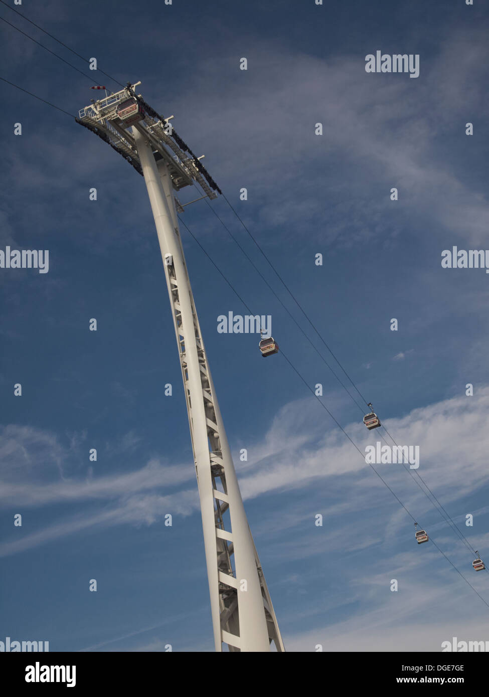 Thames cable car also called the Emirates Air Line, London, England ...