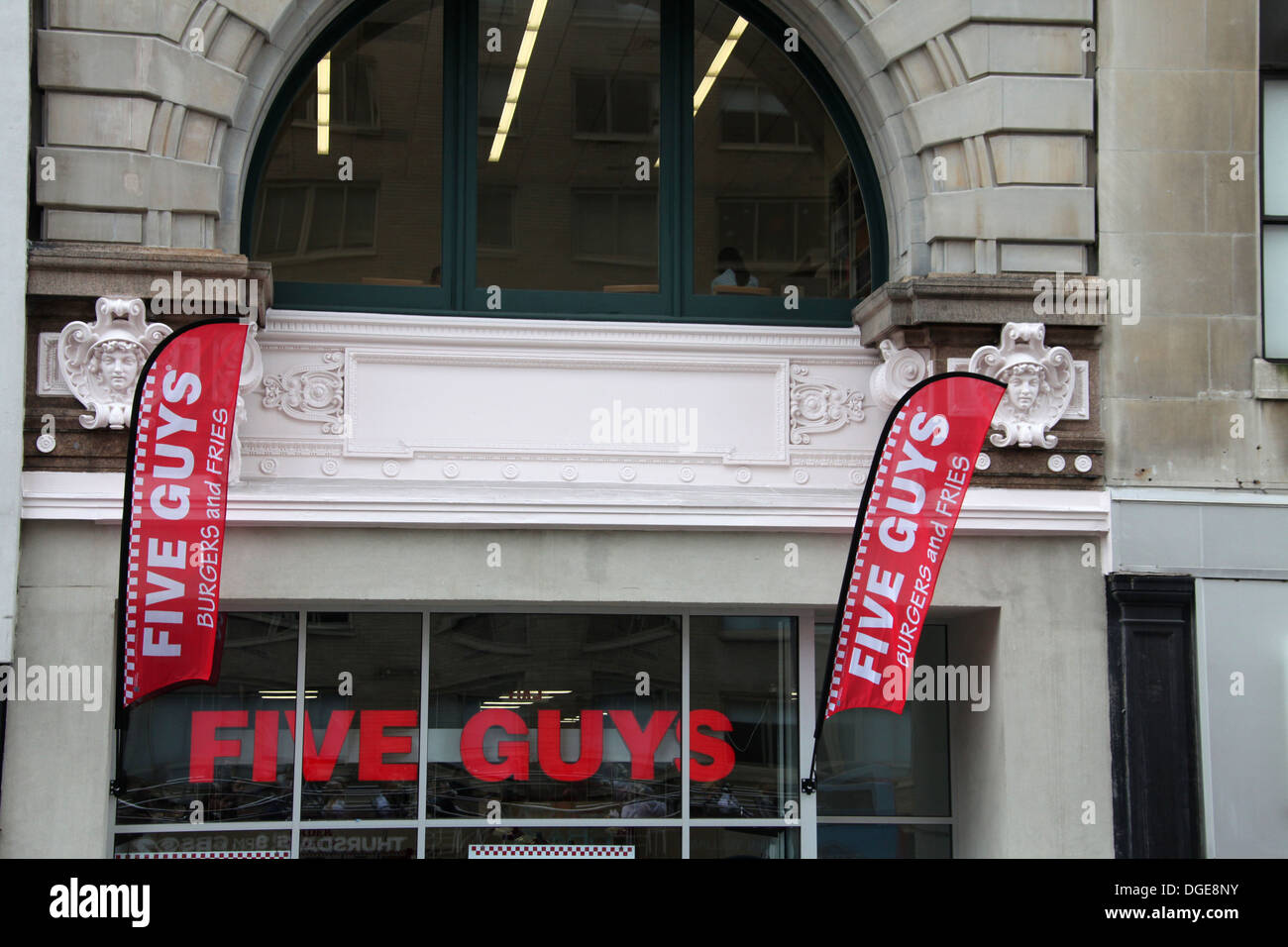 Former Macys Store on 14th street which is now Five Guys Burgers Stock