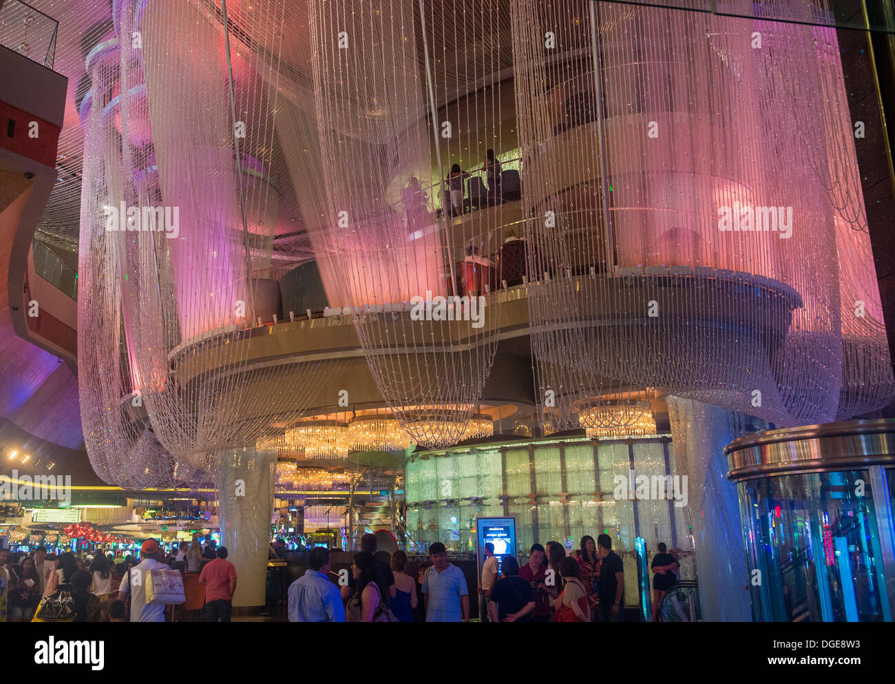 The Chandelier Bar At The Cosmopolitan Hotel Casino In Las Vegas Stock Photo Alamy