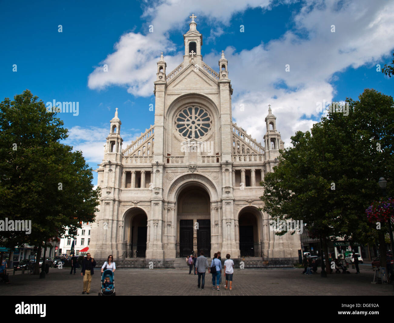 Sainte-Catherine (Sint-Katelijne) church Brussels Stock Photo