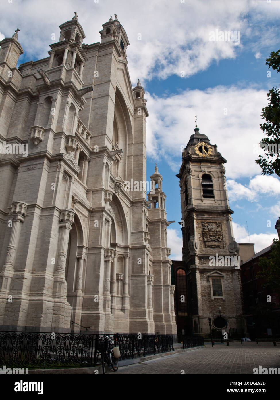 Sainte-Catherine (Sint-Katelijne) church Brussels Stock Photo