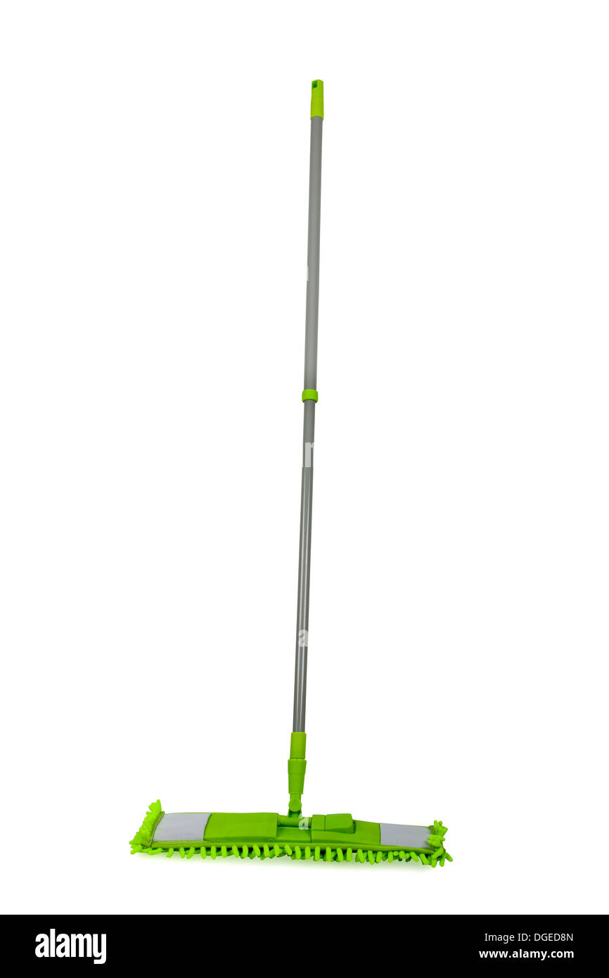 green mop isolated on white background Stock Photo Alamy