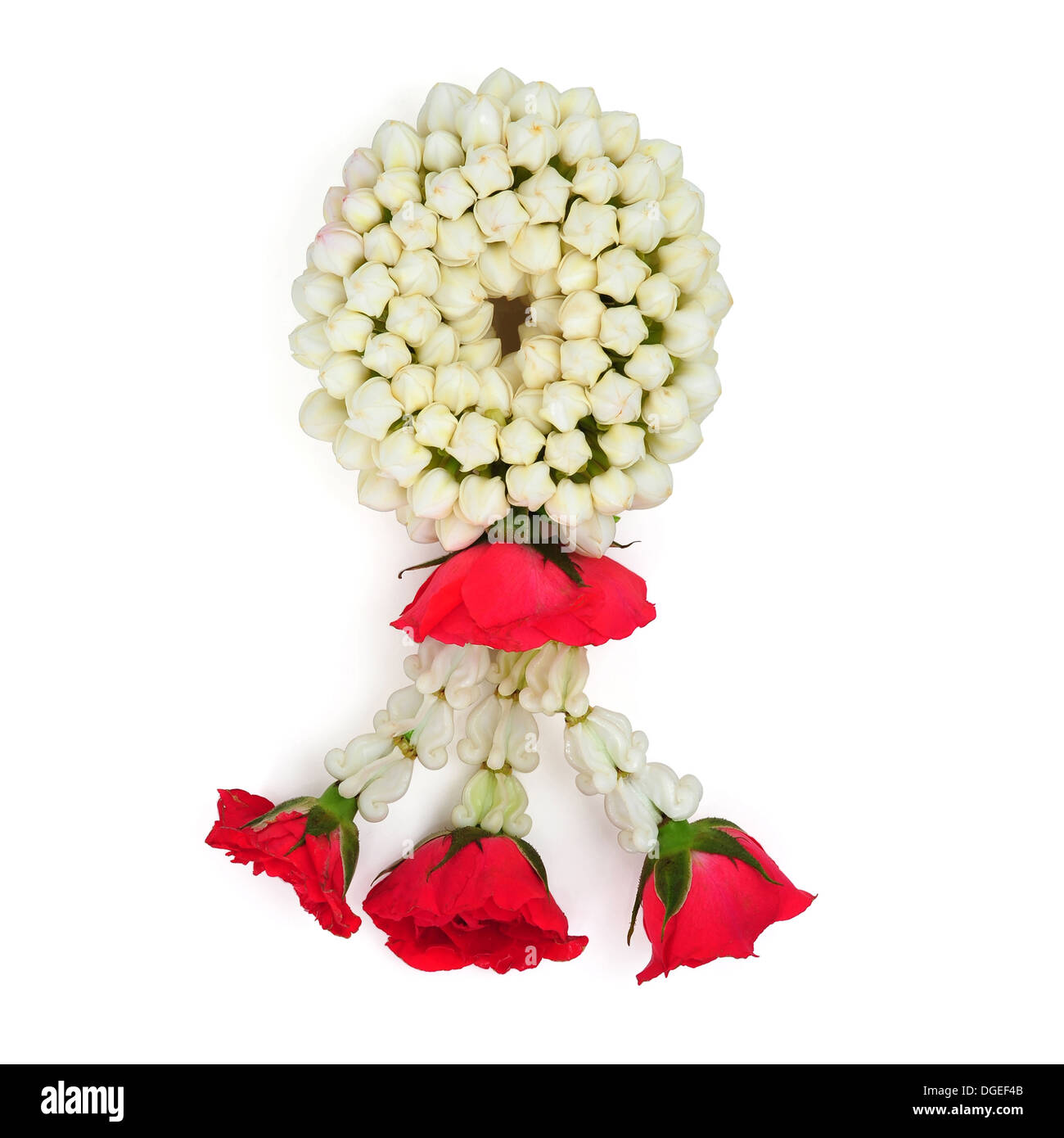 Thailand Garland with Clipping Path Stock Photo