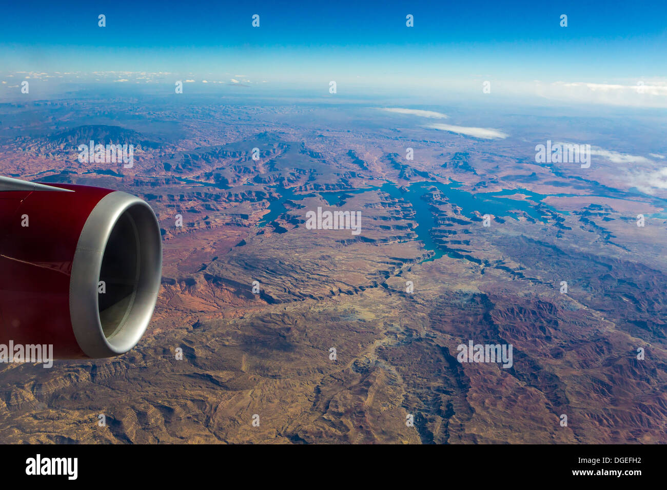 View From 40 000 Ft Just Before Arriving At Las Vegas U S A Stock Photo Alamy