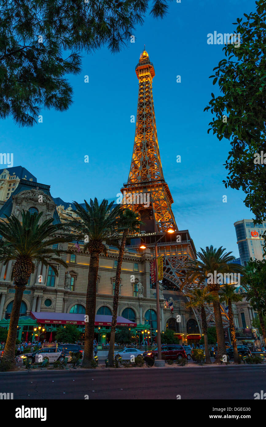 Eiffel Tower Restaurant at the Paris Hotel Las Vegas, U.S.A. Stock Photo