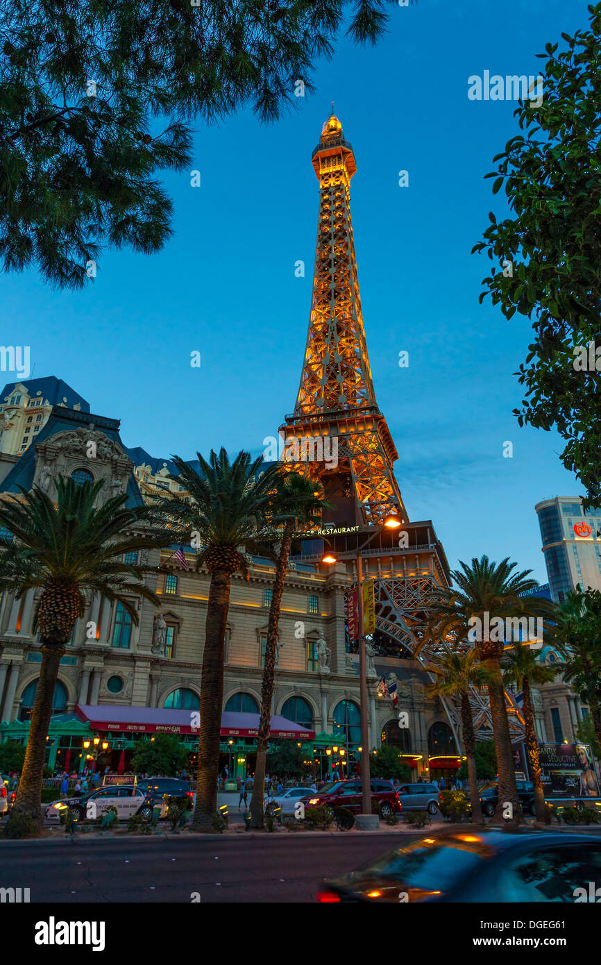 Vegas views from the Eiffel Tower restaurant Stock Photo - Alamy