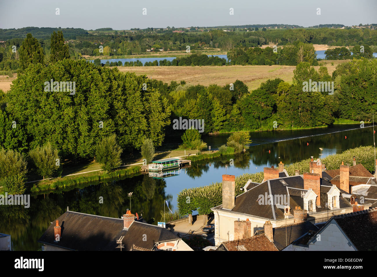 The Cher river, Saint-Aignan sur Cher, Loir-et-Cher, Centre, France Stock Photo