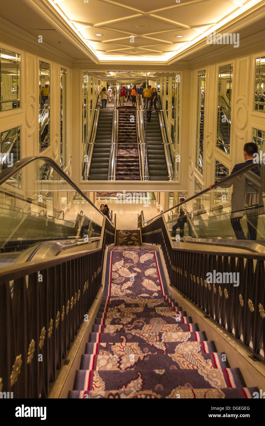 Interior of the Bellagio Hotel Las Vegas, U.S.A. Stock Photo