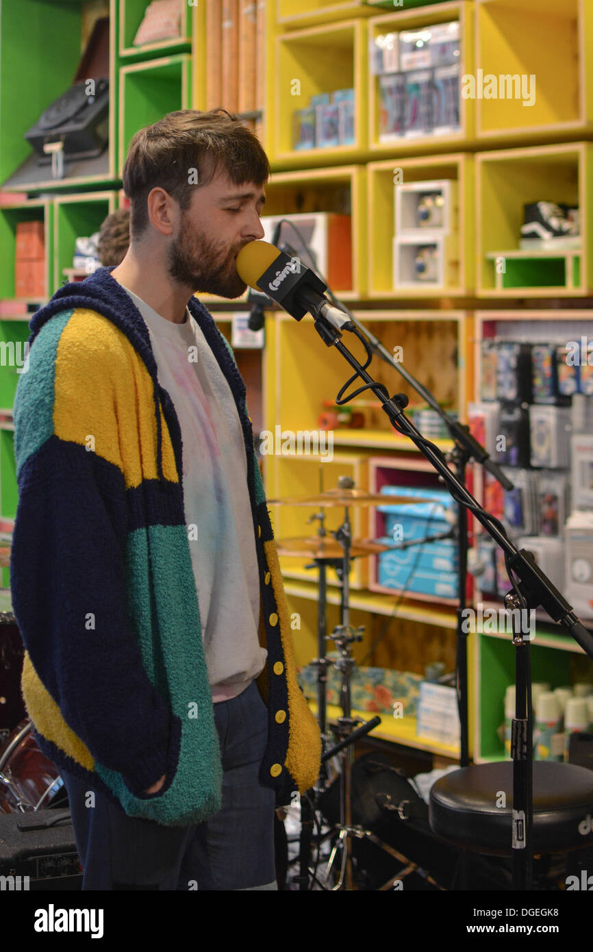 Cardiff, UK. 19th Oct, 2013. Babe, performing a recording instore for