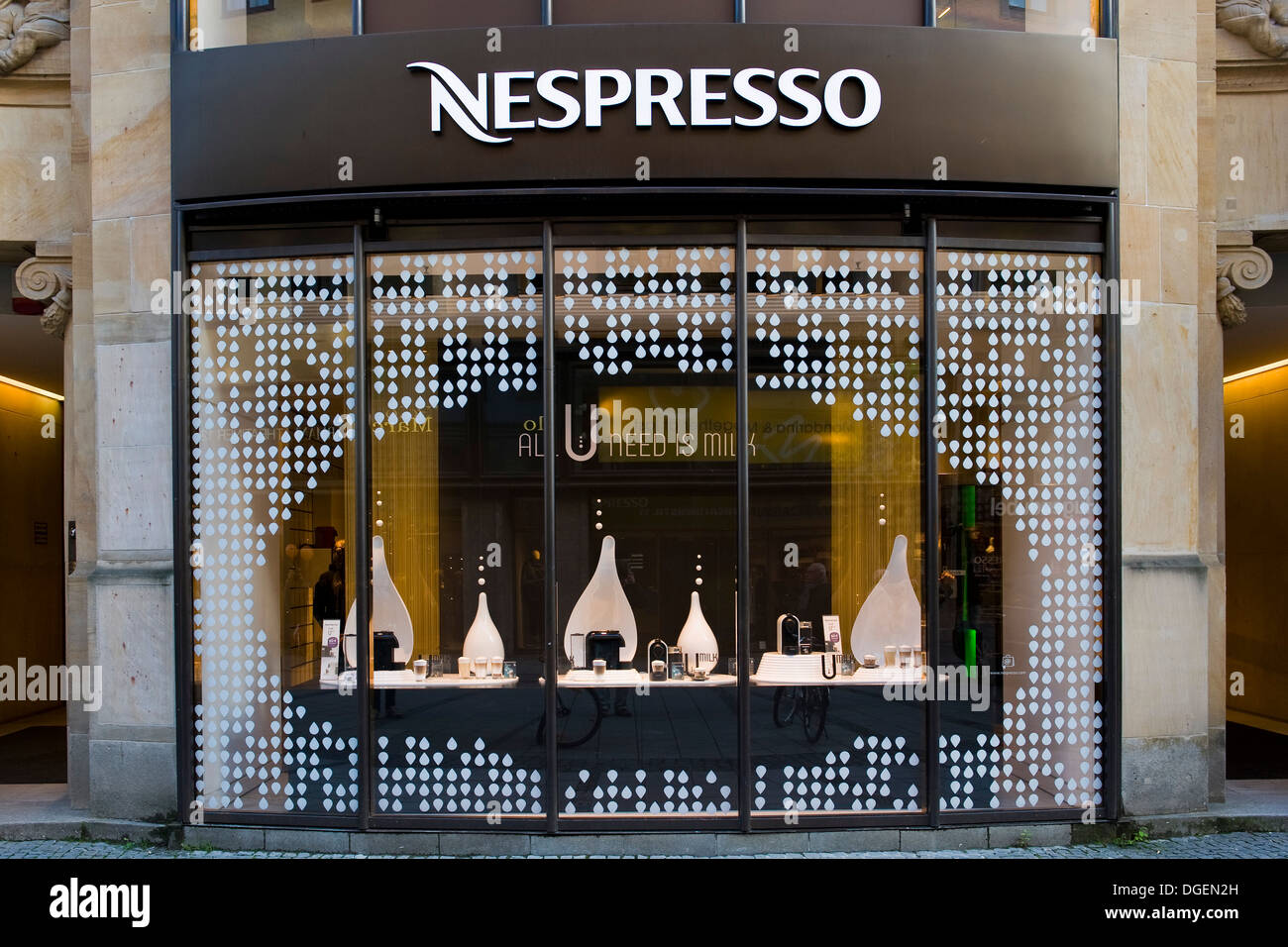 Germany, Bavaria, Munich, Nespresso shop Stock Photo - Alamy