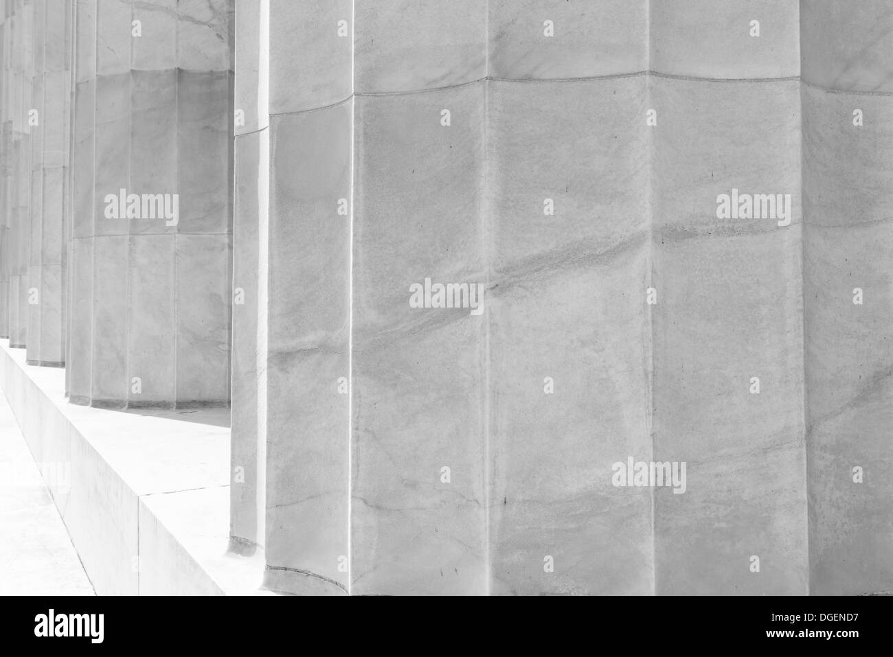Black and White Stone Pillars Stock Photo