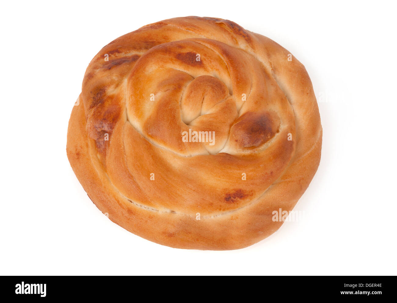 One piece of pastry isolated on white Stock Photo - Alamy