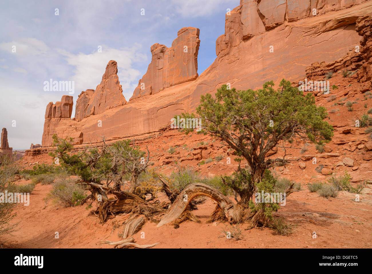 Park Avenue / Courthouse Towers, Arches National Park, Utah, USA Stock Photo