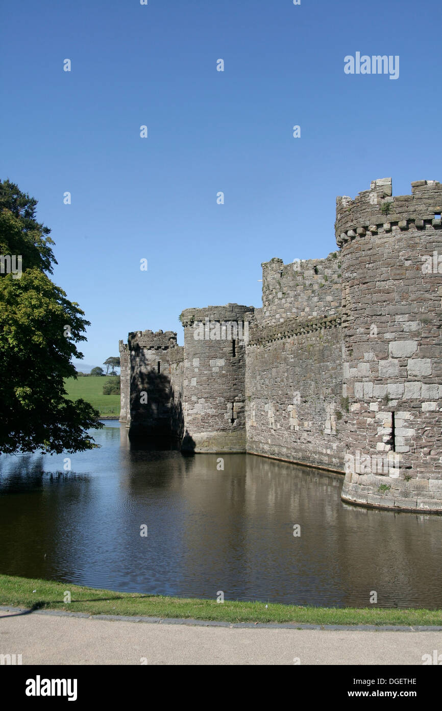 Beaumaris Castle and moat Isle of Anglesey Wales UK Stock Photo - Alamy