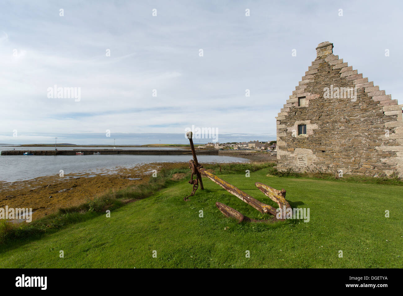 Islands of Orkney, Scotland. The late 17th century Store House at Holm