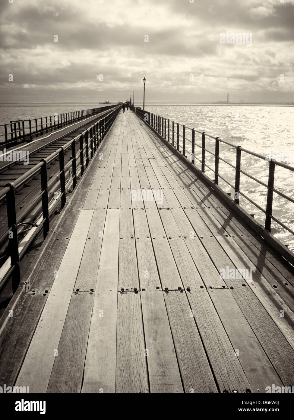 Southend Pier, Essex, England. The world's longest Stock Photo