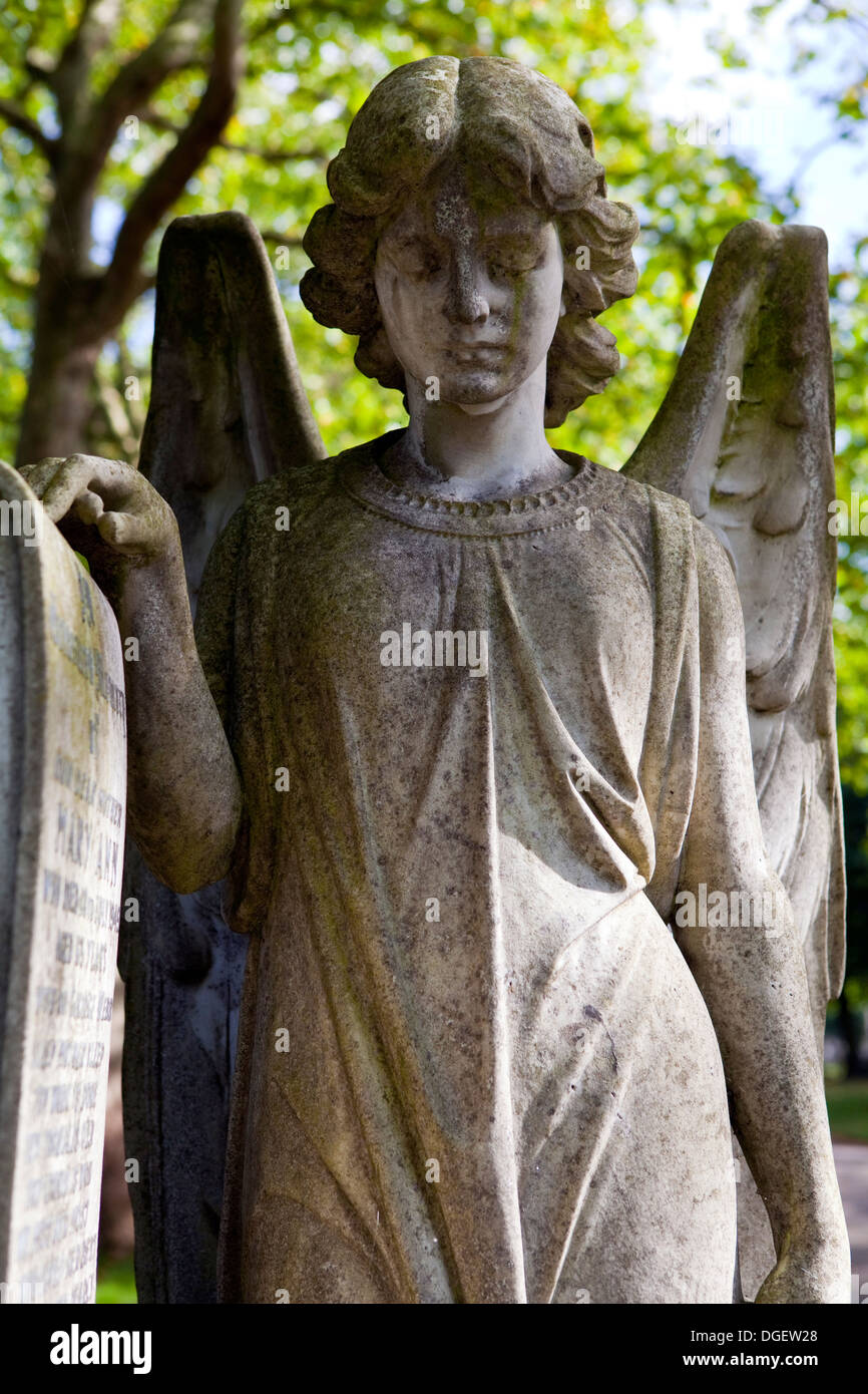 An Angel statue in a London graveyard Stock Photo Alamy