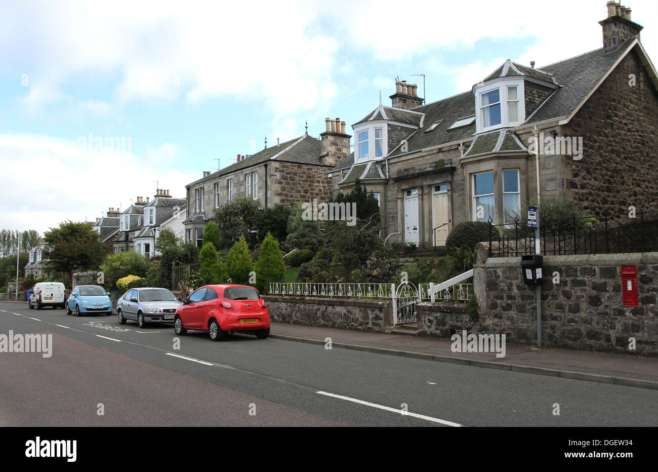 Wormit street scene Fife Scotland October 2013 Stock Photo Alamy