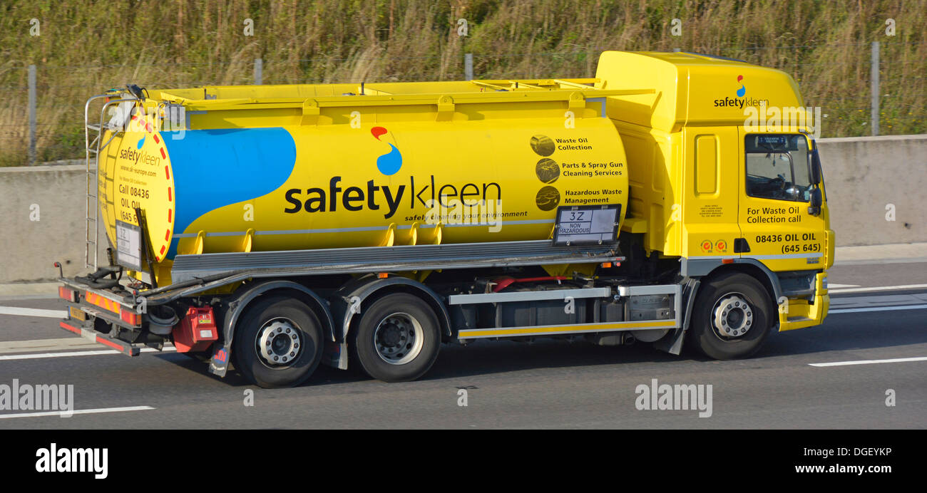 Safety Kleen waste oil collection tanker lorry Stock Photo Alamy