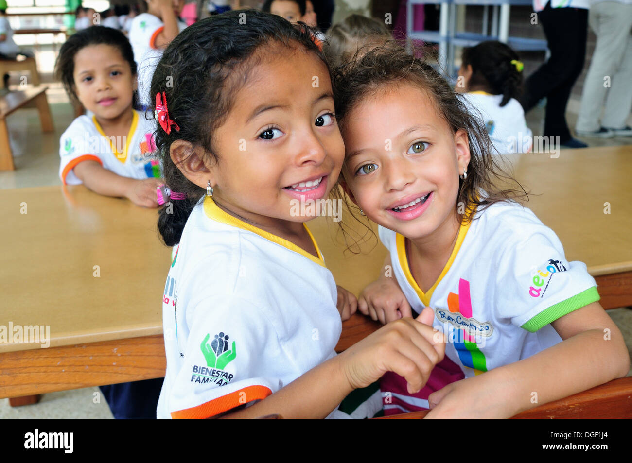 kindergarten Buen Comienzo - MORAVIA district in MEDELLIN .Department of Antioquia. COLOMBIA Stock Photo