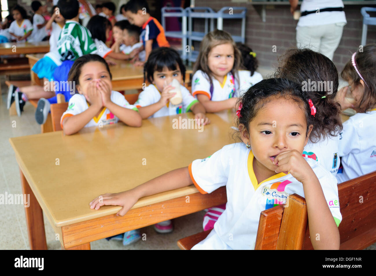 kindergarten Buen Comienzo - MORAVIA district in MEDELLIN .Department of Antioquia. COLOMBIA Stock Photo