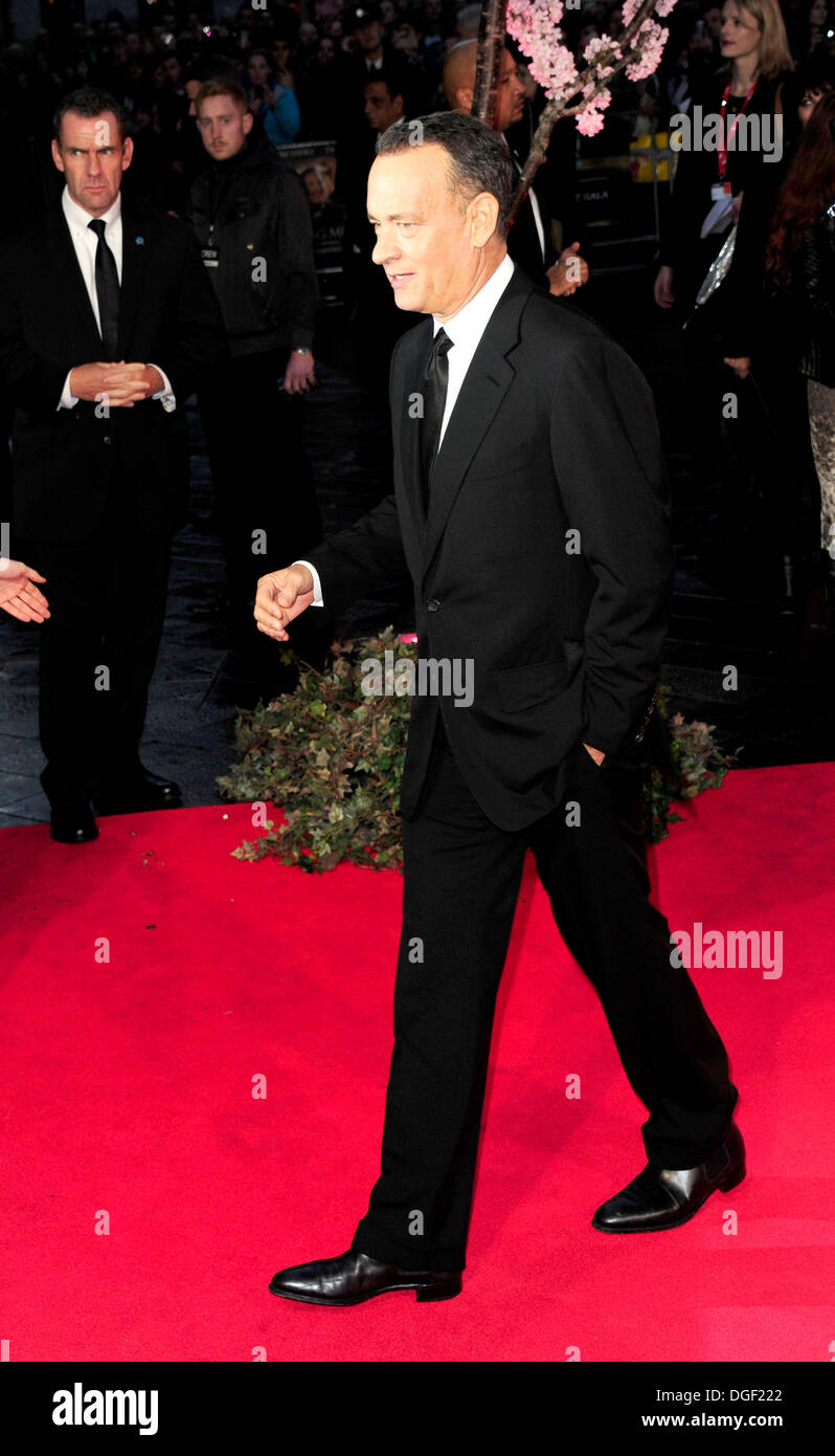London, UK. 20th Oct, 2013. Tom Hanks attends the World Premiere of Saving Mr.Banks on the 57th BFI London Film Festival Cloing Night Gala at The Odeon Leicester Square , London.20-10-2013 Credit:  Peter Phillips/Alamy Live News Stock Photo